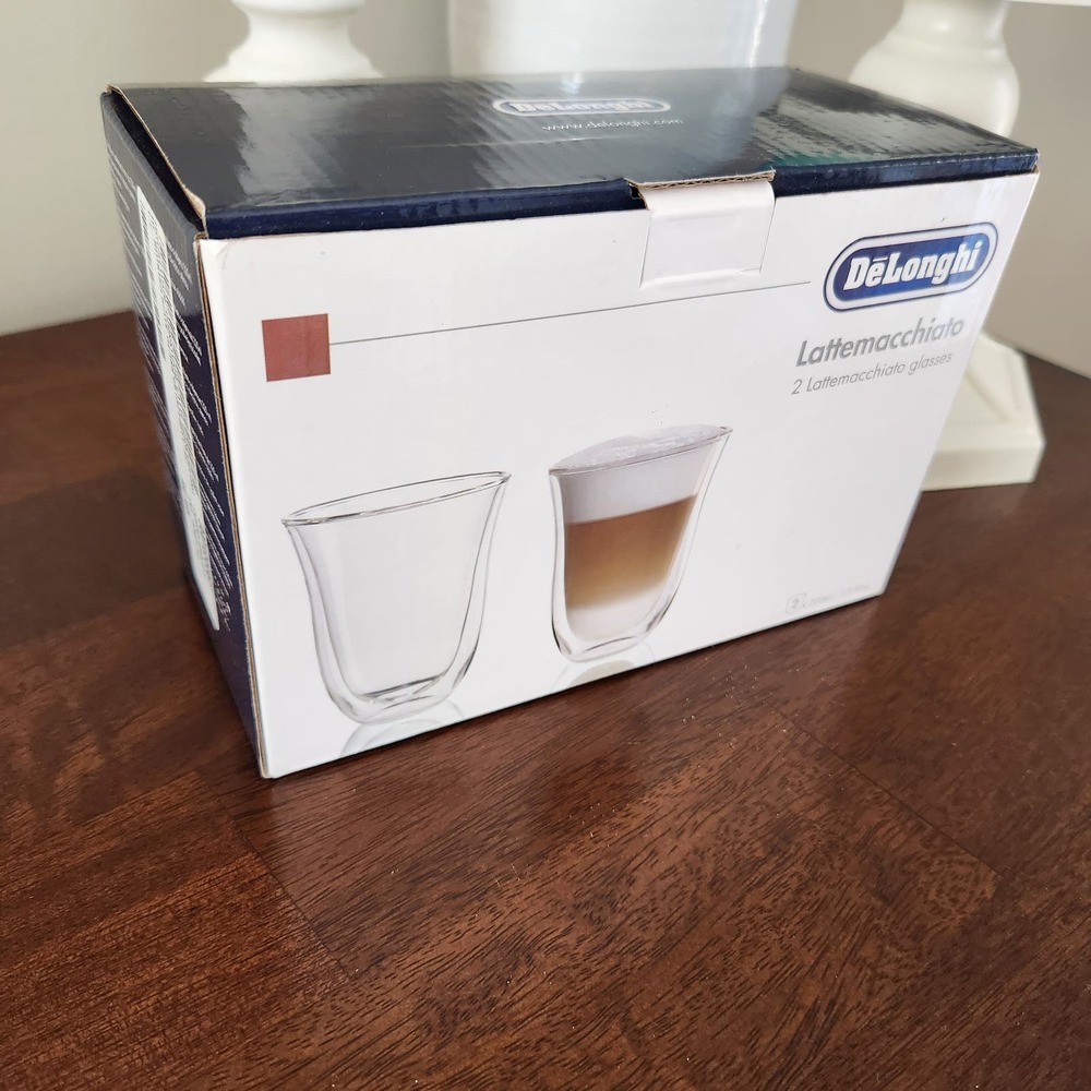 DeLonghi -2 Double Wall Thermal Lattemacchiato Glasses 7.5 OZ NWT - Picture 4 of 5